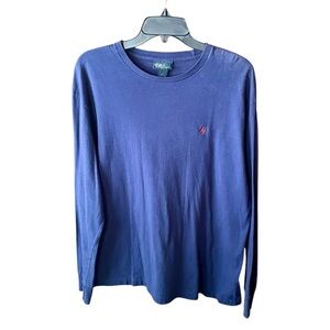 Polo Ralph Lauren men’s cotton long sleeve tee shirt SZ S navy blue